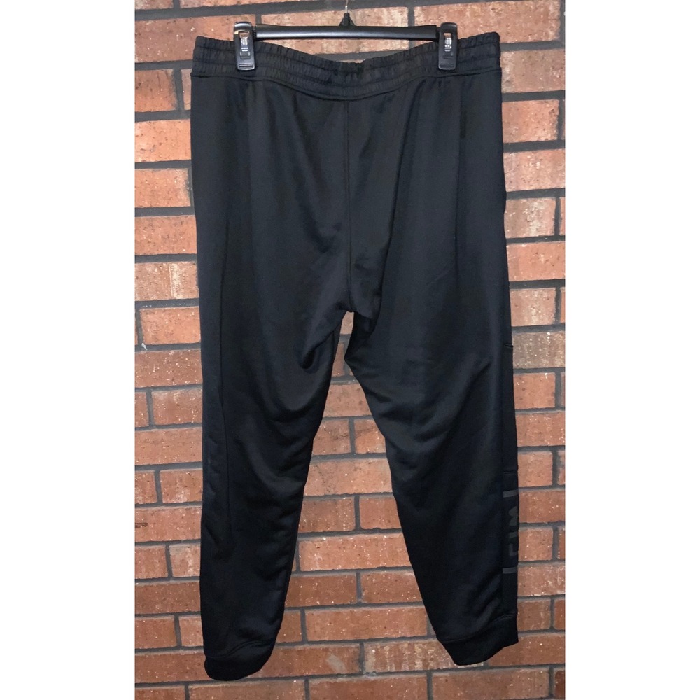 Under Armour ColdGear Mens Black Loose Fit Jogger Sweatpants Tonal Logo Logo XL - Picture 2 of 3